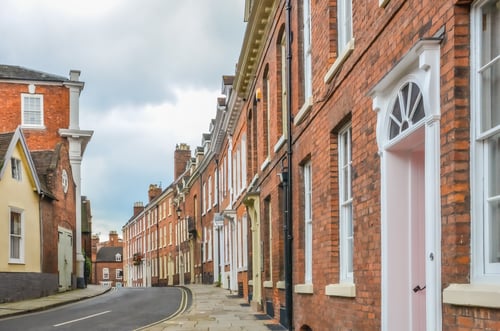 Georgian houses in Shrewsbury