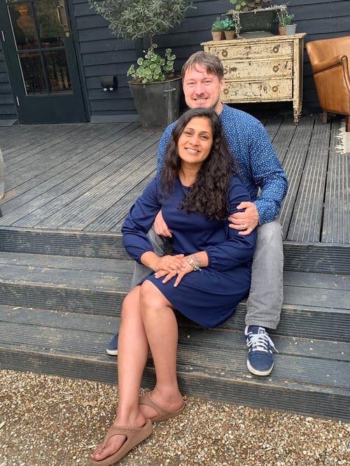 megha & dave at home in Kent