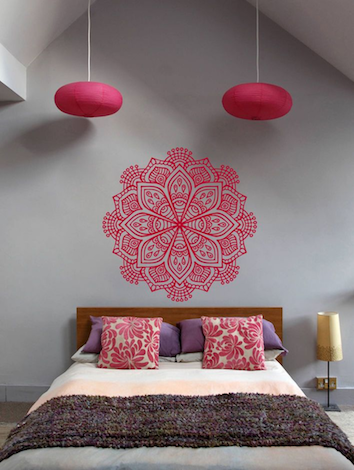 pink bedroom pattern dorm