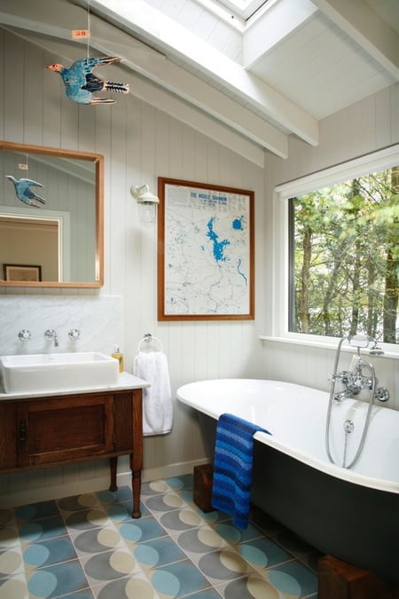 blue bathroom ideas interior